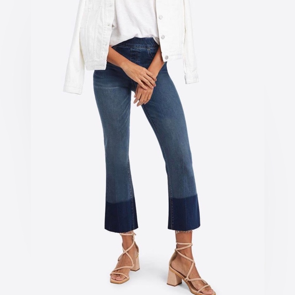 SPANX Cropped Kick Flare Denim Jeans Size M